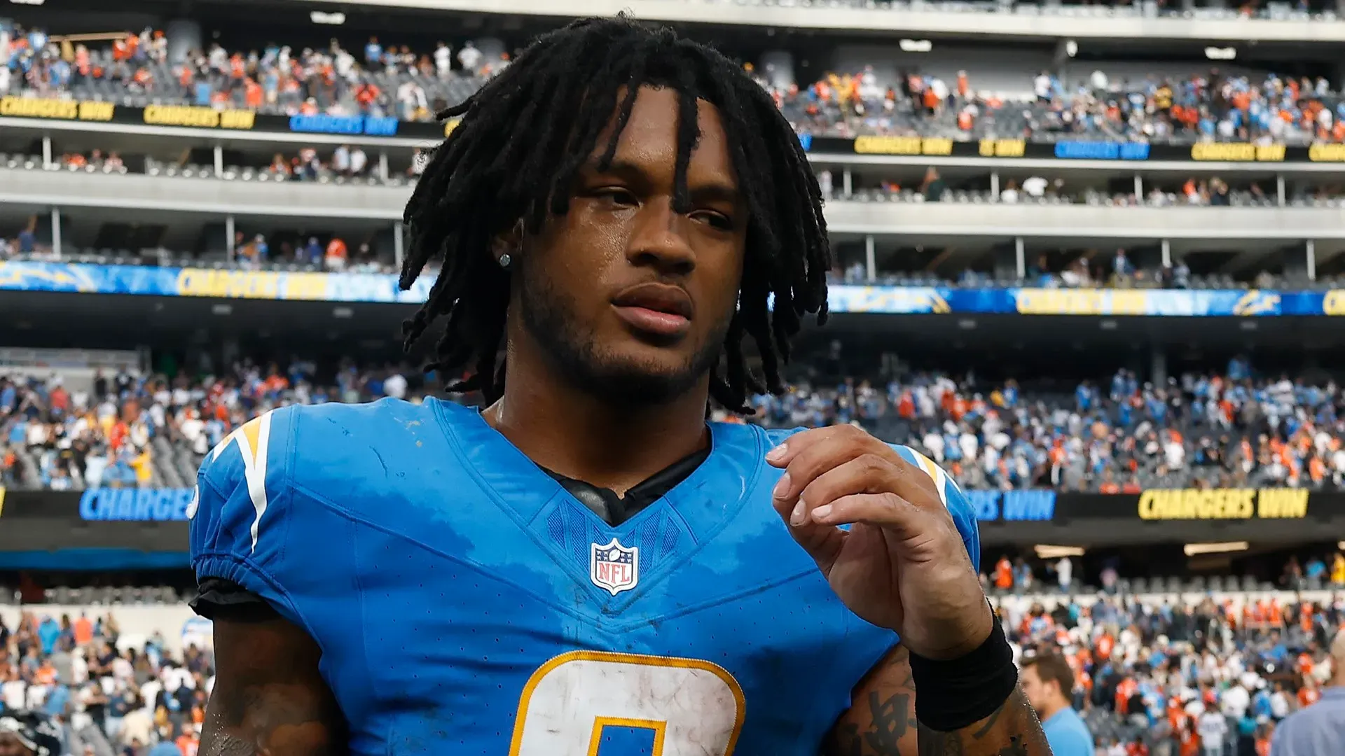 Omarion Hampton after the game vs the Broncos