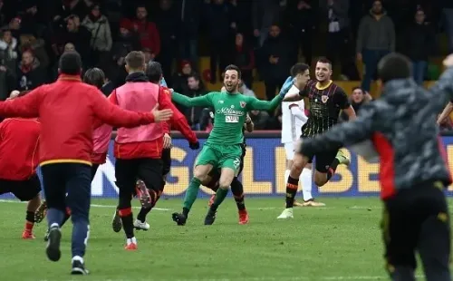 El festejo descontrolado de Brignoli.