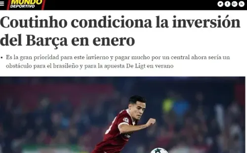 Traer a Coutinho significaría quedarse sin posibilidades de fichar a un zaguero