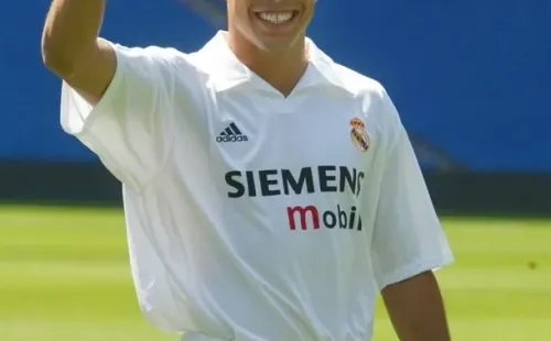 Ronaldo disfrutando de su presentación como jugador del Real Madrid