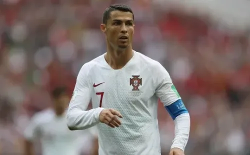 Foto de Cristiano Ronaldo con la Selección de Portugal.