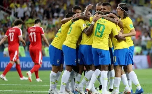 Foto de los jugadores de la Selección de Brasil