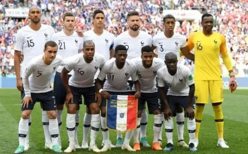 Francia durante el cotejo contra Dinamarca.