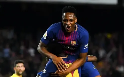 Foto de Yerry Mina, jugador de Barcelona.