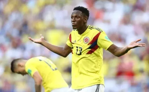 Foto de Yerry Mina, jugador de Barcelona.