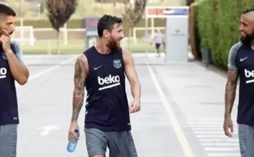 Arturo Vidal junto a sus nuevos compañeros.