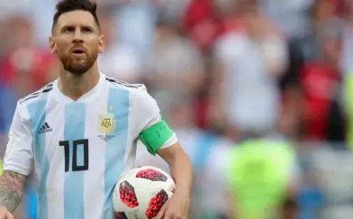 Lionel Messi con la camiseta de la Selección Argentina