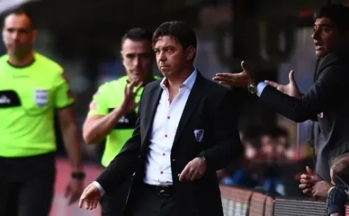 Marcelo Gallardo en plena Bombonera.