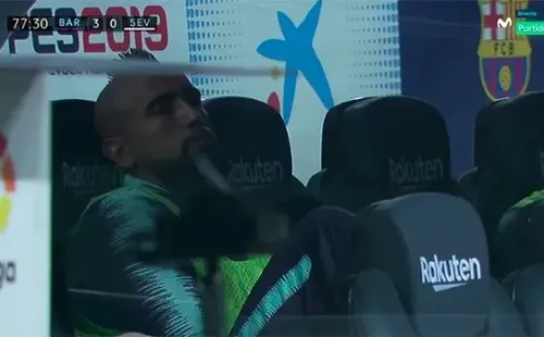 El rostro de Arturo Vidal.