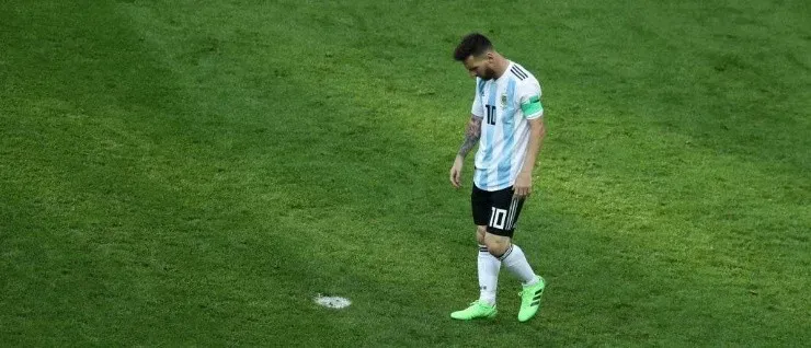 LA ÚLTIMA IMAGEN. Messi cabizbajo contra Francia en Rusia 2018 (Foto: Getty).