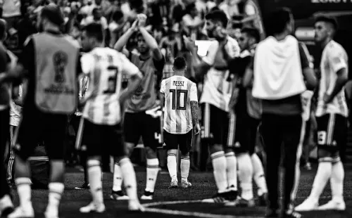 La decepción de Messi tras la eliminación en Rusia. (Getty)