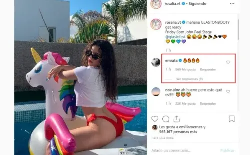 El comentario de Emrata. (Instagram)