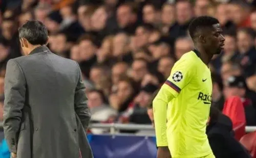 ¿CAMINOS SEPARADOS? Valverde busca la salida de Dembélé.