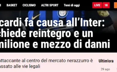 La portada de “La Gazzetta dello Sport”.