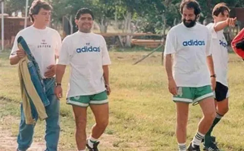 Maradona en su aventura en Mandiyú de Corrientes.