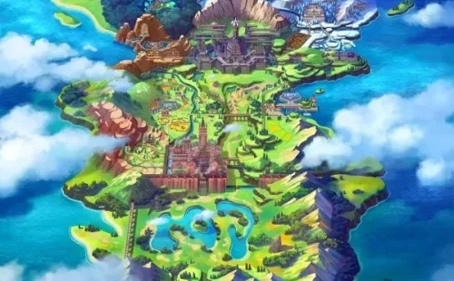 Artwork oficial del mapa de la Región Galar