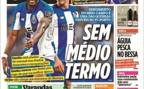 Portada de O Jogo tuvo a Mateus Uribe