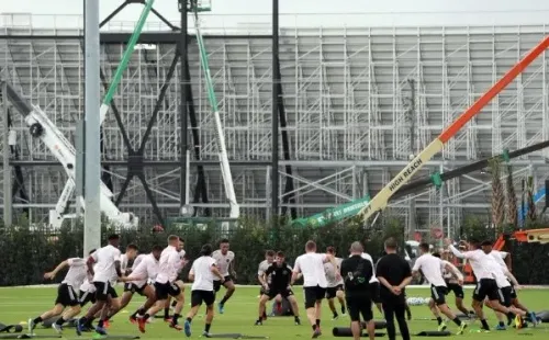 Los futbolistas de Inter Miami entrenando en el complejo de Fort Lauderdale. Foto:Sun Sentinel
