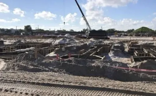 Así comenzaba la remodelación del Lockhart Stadium.