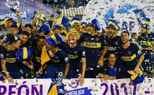 Mas, Buffarini, Reynoso, Ábila y Jara, campeones en 2018. (Getty)