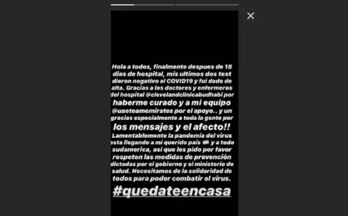 El posteo de Richeze en Instagram.