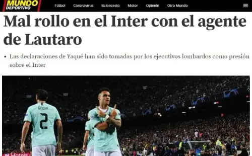 La información de 'Mundo Deportivo'.