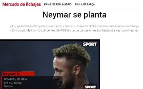 La noticia del diario 'Sport' de España.
