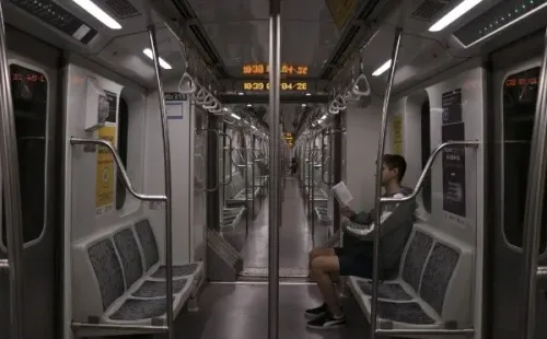 El subte de Buenos Aires en plena cuarentena. (Foto: Getty)
