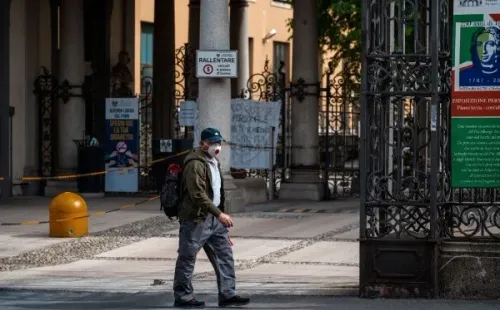 Las calles de Lombardía, semi desiertas.