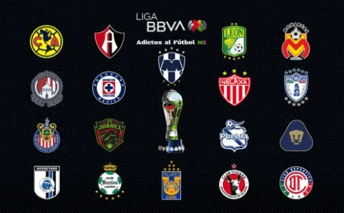 Los 18 equipos de la Liga MX.