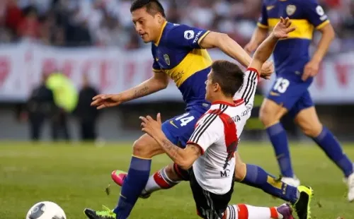 'Chiqui' Pérez durante un partido ante River. (Foto: Getty)