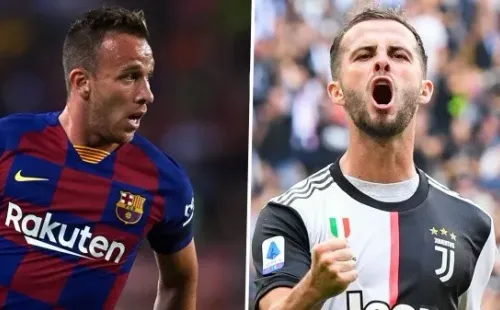Arthur, de Barcelona; y Pjanic, de Juventus.