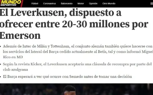 La información de 'Mundo Deportivo'.