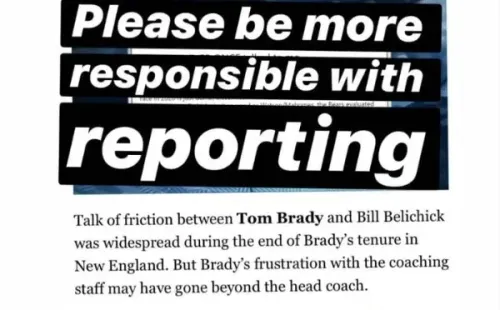 Respuesta de Brady a noticia falsa