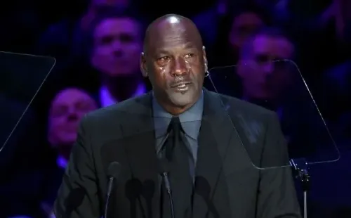 Jordan durante el homenaje a Kobe Bryant.