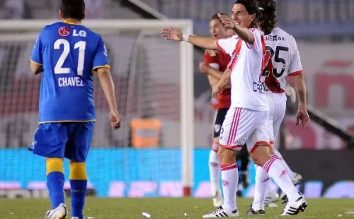 Arano durante una victoria sobre Boca. (Foto: Getty)