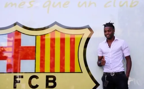 Song, el día de su presentación como futbolista del Barcelona (Foto: Getty)