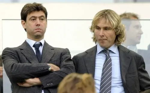 Agnelli y Nedved, presidente y vicepresidente respectivamente de Juventus.
