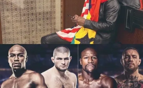 Montaje que publicó Mayweather