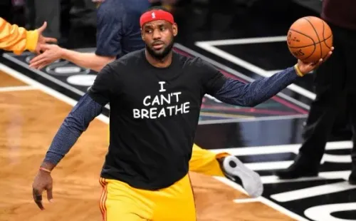 La protesta de James contra la violencia racial (Foto: Getty)