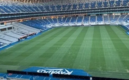 Así luce el campo de juego del Estadio Gigante de Acero (ONCE diario).