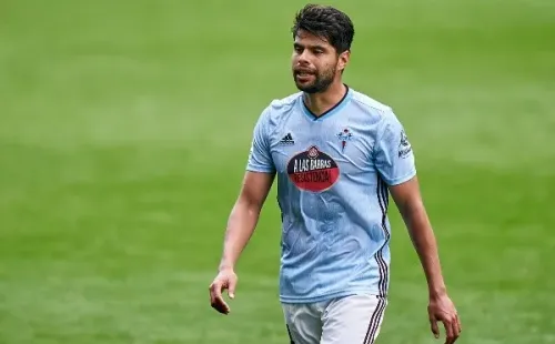 Nestor Araujo en pleno partido (Getty Images)