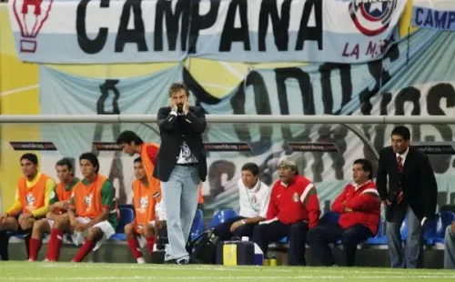 El Bigotón, sufriendo el encuentro ante Argentina (Getty Images)