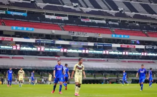 El América vs Cruz Azul a puertas cerradas del 15 de marzo fue el último partido que se jugó en la Liga MX. (Jam Media)
