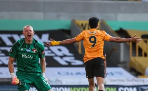 Raúl festeja su tanto en la jornada de ayer (Getty Images)