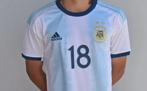 Luka Romero con la Albiceleste. Foto: Getty Images