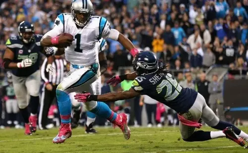 Cam Newton y Richard Sherman