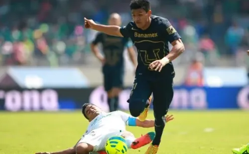 Gallardo jugó en Pumas entre 2014 y 2018, donde convirtió 16 goles (Jam Media).