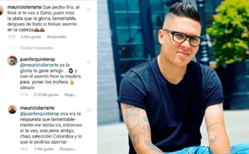 El comentario y la respuesta de Quintero. (Foto: Instagram)