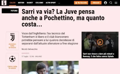 La información de 'La Gazzetta dello Sport'.
